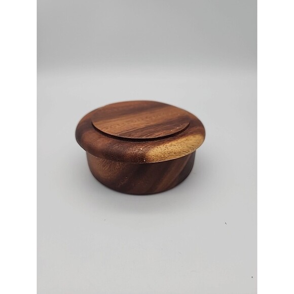 Vintage Monkeypod Covered Bowl Serving or Trinket Dish Phillipines 2 Piece - Picture 1 of 12